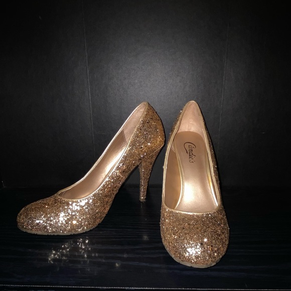 ❤️ BUNDLE 3 for $20 ❤️New* Sparkly Gold Heels - Picture 3 of 5
